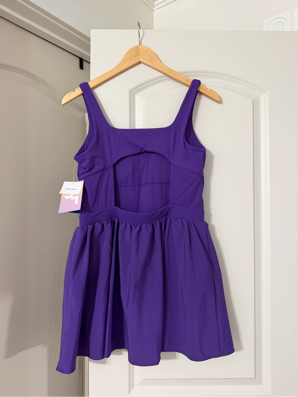 JoyLab Deep Purple Swim Dress with Scoop Neck - Picture 2 of 5